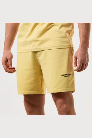Weekend Offender Mens Mytros Loose Fit Shorts in navy Cotton - Size Large