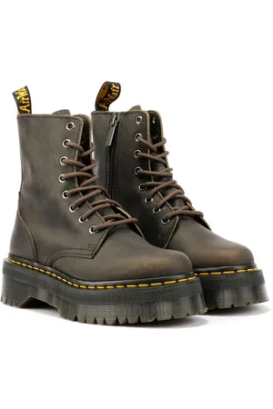 Dr. Martens Jadon Leather WoMens Charcoal Boots - Size UK 6
