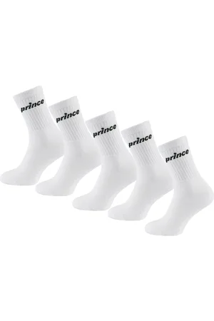Prince Tennis 5-Pack Mens White Socks - - Size UK 6-8