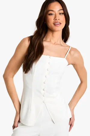 Boohoo Womens Tall Woven Tailored Top - - Size 8 UK