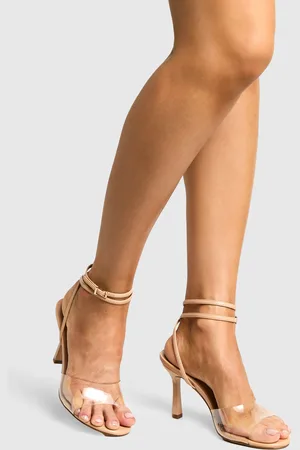 Boohoo Womens Clear Wrap Around Stiletto Heels - - Size UK 4