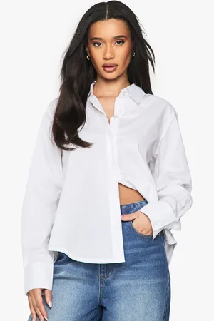 Boohoo Womens Basics Cotton Shirt - - Size 6 UK