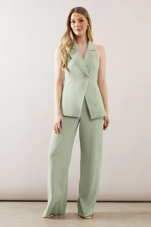 wallis Womens Collared Longline Waistcoat - - Size 12 UK