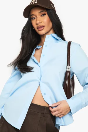 Boohoo Womens Basics Cotton Shirt - - Size 8 UK