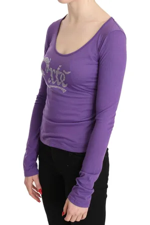 Exte WoMens Crystal Embellished Long Sleeve Top Blouse - Size EU 40 (Womens)
