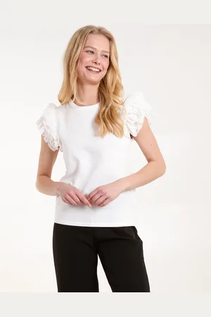 Blue Vanilla Womens Frill Sleeve Top - - Size Medium