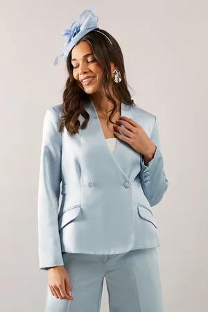 wallis Womens Petite Collarless Double Breasted Blazer - - Size 16 UK