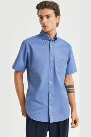 GANT Mens Regular Fit Short Sleeve Oxford Shirt - - Size Large