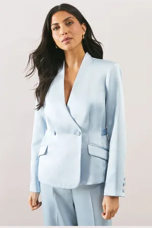 wallis Womens Collarless Double Breasted Blazer - - Size 18 UK