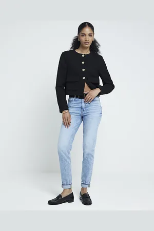 River Island Womens Mom Jeans High Waisted Bum Sculpt Cotton - Size 6 Regular