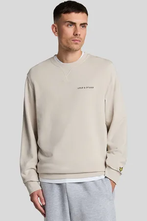 Lyle & Scott Mens Loopback Embroidered Crew Neck Sweatshirt - Cotton - Size Large