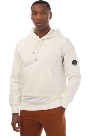 C.P. Company Mens Diagonal Raised Fleece Lens Hoodie in Cotton - Size X-Small