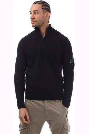 C.P. Company Mens Lambswool Quarter-Zip Sweater in - Size X-Small