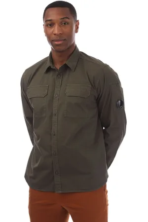 C.P. Company Mens Organic Gabardine Lens Shirt in Cotton - Size Medium