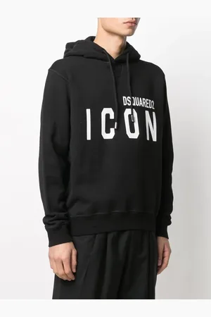 Dsquared2 Mens Icon-print Hoodie Cotton - Size Large