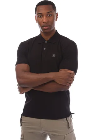 C.P. Company Mens Stretch Piquet Logo Polo Shirt in Cotton - Size Small