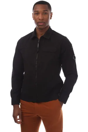C.P. Company Mens Organic Gabardine Full-Zip Overshirt in Cotton - Size 3XL