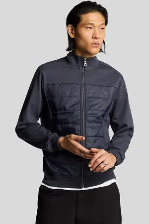 Lyle & Scott Mens Interlock Hybrid Panelled Bomber Jacket - Cotton - Size Small