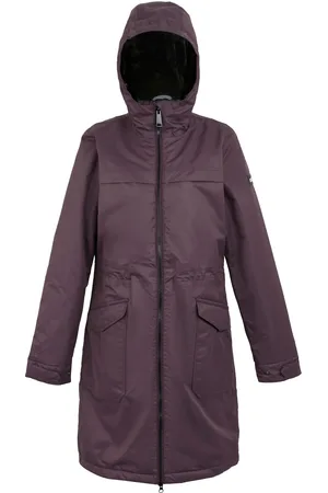Regatta Womens/Ladies Romine II Waterproof Jacket (Deep Plum/Black) - material_polyester - Size 12 UK