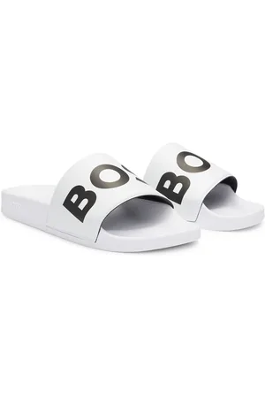 HUGO BOSS Mens Logo Sliders in - Size UK 5