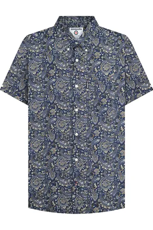 Lambretta Mens SS25 Paisley Shirt Cotton - Size Small