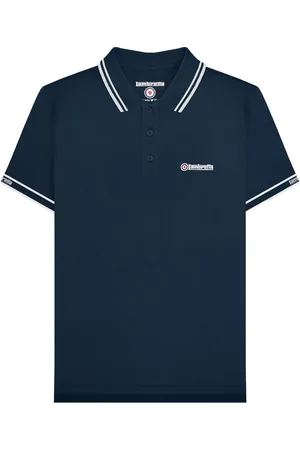 Lambretta Mens SS25 Branded Sleeve Polo Shirt Cotton - Size 3XL