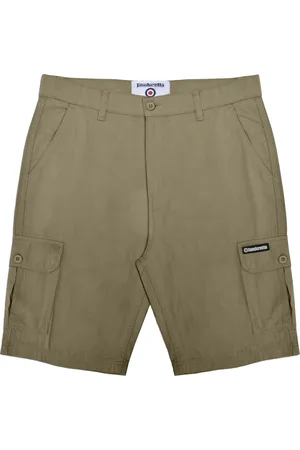 Lambretta Mens SS25 Cargo Shorts ( Green) Cotton - Size 36 Regular