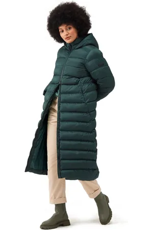Regatta Womens Elender Longline Padded Hooded Jacket Coat - - Size 12 UK