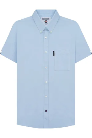 Lambretta Mens SS25 Oxford Shirt (Sky ) Cotton - Size Small