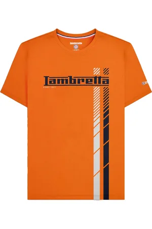 Lambretta Mens SS25 Racing Stripe Big & Tall T-Shirt Cotton - Size 4XL