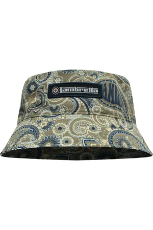 Lambretta Unisex Paisley Bucket Hat ( Green/Navy) - One Size