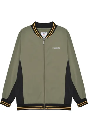 Lambretta Mens Vintage Track Jacket ( Green/Black/Gold) - Size X-Large
