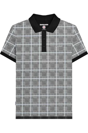 Lambretta Mens Prince Of Wales Check Polo Shirt Cotton - Size 4XL