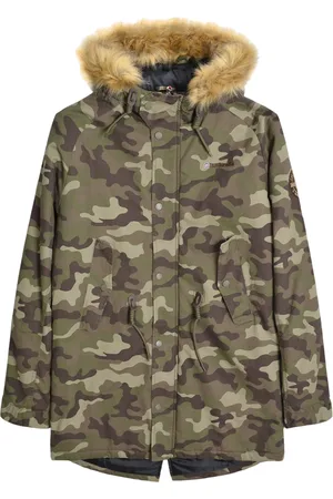 Lambretta Mens Camouflage Parka ( Green) - Size 3XL