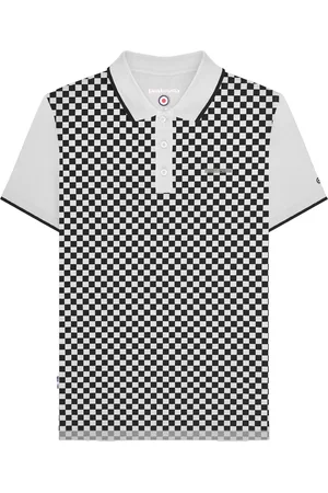 Lambretta Mens Two Tone All-Over Print Polo Shirt Cotton - Size X-Large