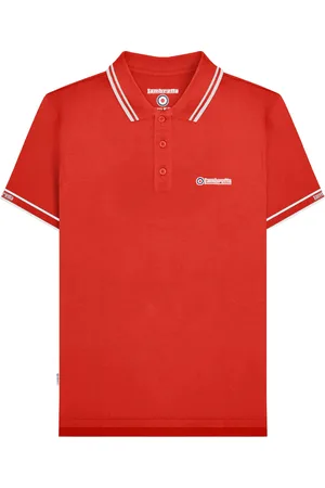 Lambretta Mens SS25 Branded Sleeve Polo Shirt Cotton - Size Medium