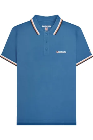 Lambretta Mens SS25 Triple Tipped Polo Shirt (Dark ) Cotton - Size X-Large