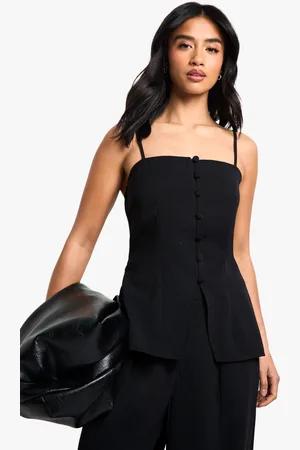 Boohoo Womens Petite Woven Tailored Top - - Size 8 UK