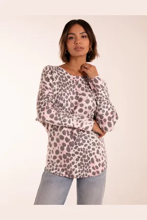 Blue Vanilla Womens Leopard Soft Jumper - - Size Small/Medium