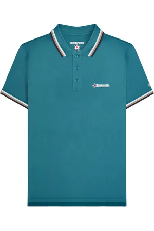 Lambretta Mens SS25 Triple Tipped Polo Shirt (Gulf Coast) - Cotton - Size 2XL