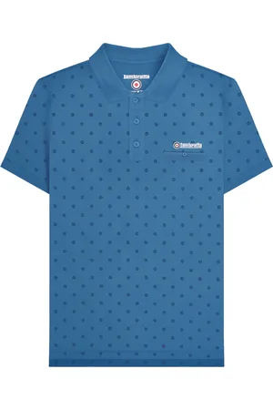 Lambretta Mens Premium Target All-Over Print Big & Tall Polo Shirt (Dark Blue/Navy) - Cotton - Size 4XL