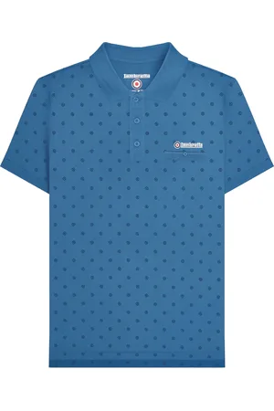 Lambretta Mens Premium AW24 Target Polo Shirt (Dark Blue/Navy) - Cotton - Size 2XL