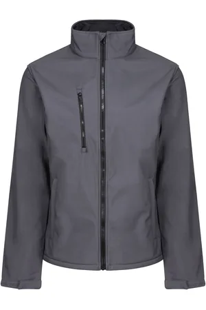 Regatta Mens Eco Ablaze Full Zip Soft Shell Jacket (Seal /Black) - Size 3XL