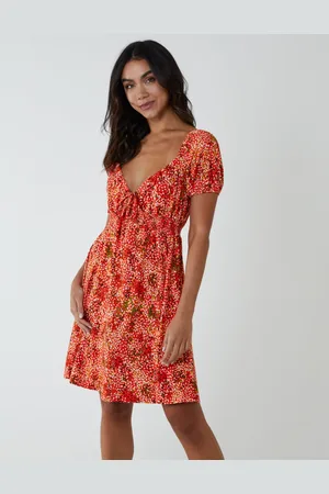 Blue Vanilla Womens Shirred Sweetheart Dress - - Size 8 UK
