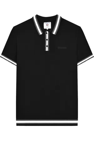 Lambretta Mens Valero Knitted Tipped Short-Sleeved Polo Shirt Cotton - Size X-Large