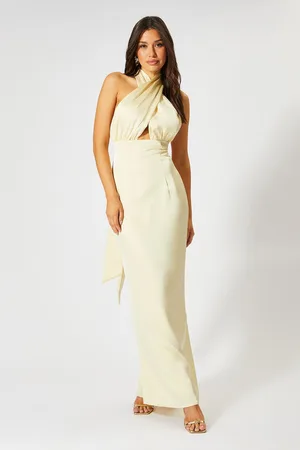 MissPap Womens Satin Wrap Multi Way Maxi Dress - - Size 16 UK