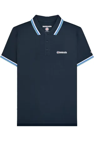 Lambretta Mens SS25 Triple Tipped Polo Shirt Cotton - Size Small
