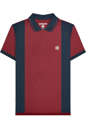 Lambretta Mens SS24 Vintage Polo Shirt ( /Navy) Cotton - Size Large