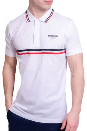 Lambretta Mens Classic SS24 Stripes Polo Shirt Cotton - Size Medium