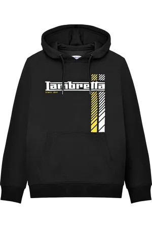 Lambretta Mens SS25 Racing Stripe Hoodie ( /Gold) - Size Small